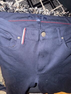 Tommy Hilfiger Navy Pants with Red-White-Blue Trim